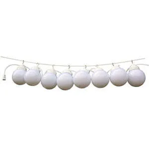 8 white Globe Lights sets