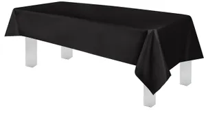 Premium Rectangle Disposable Plastic Tablecloth -Black