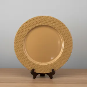 Gold Rim Charger Plates (Set of 10)