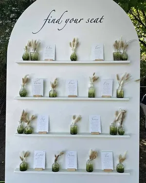 White Wedding Display Wall