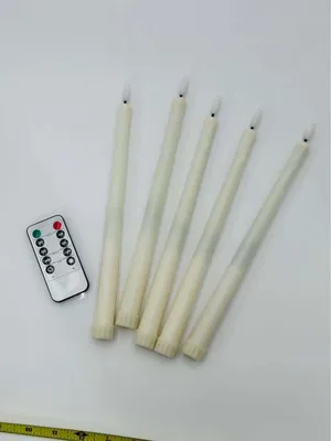Ivory Flameless Taper Candles