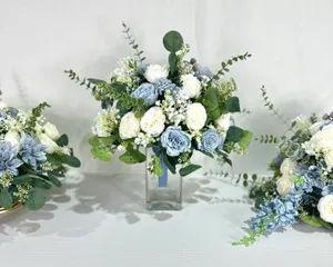 Dusty Blue & Ivory Bridal Bouquet