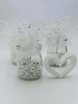 Pearl Accent Mini Jars
