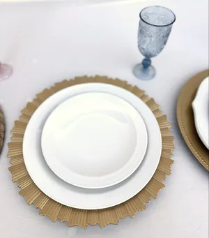 Gold Ruffled Charger Plates