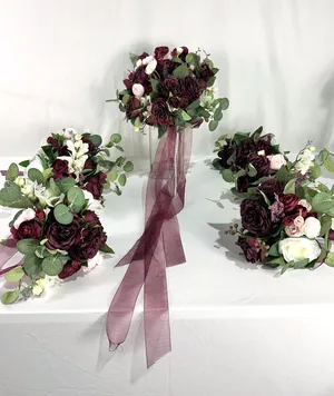 Burgundy & Blush Wedding Florals