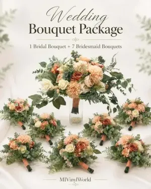 Blush, Blue and Ivory Bouquet Collection