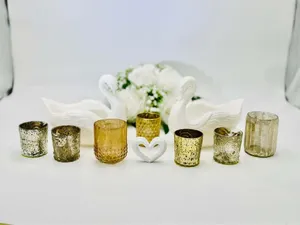 Mismatched Gold Votive Holders