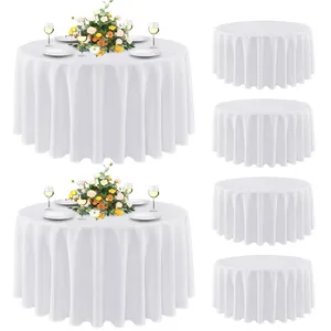White Round Tablecloth - 108
