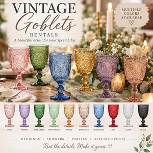 Vintage Style Acrylic Goblet