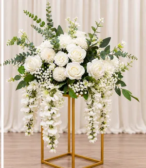 White Floral Arrangement Set