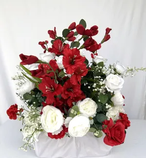 Red & White Wedding Florals