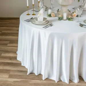 White Round Tablecloth - 120