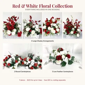 Red & White Floral Collection
