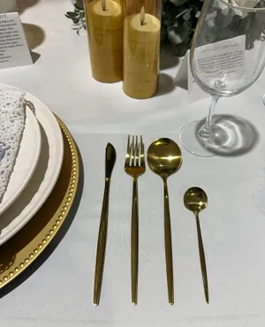 Gold Modern Flatware Set - 4 piece 