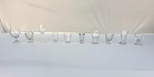 Mismatched Clear Shot Glasses