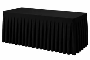 Black - Skirt Spandex Table Cover (6 ft)