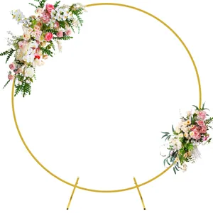 7ft Gold Round Arch Backdrop Stand