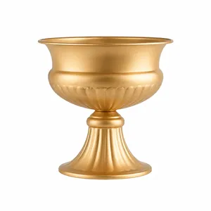 Gold Pedestal Flower Vase