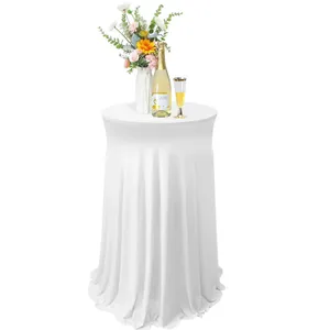 Table Spandex Skirt - White - 24 inch 
