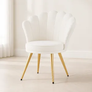Accent Chair - White Velvet Shell