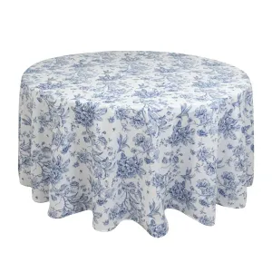 Tablecloth - Royal Blue French Toile Round 