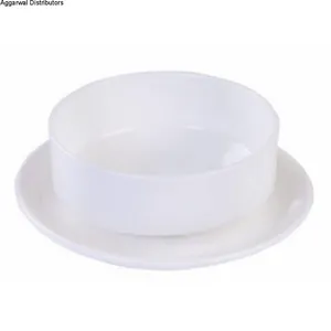 White Soup Bowl and Liner