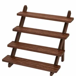 4-Tier Heavy-Duty Wooden Cake Display Stand