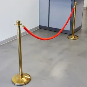 Gold Stanchions and Rope Pair