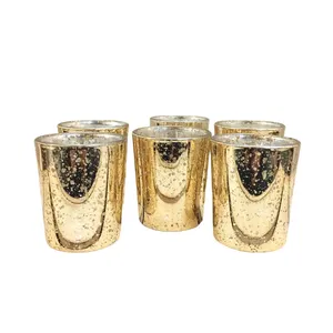 Gold Votive Candle Holders (Set of 12)