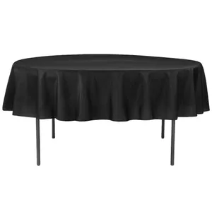 Tablecloth - Black  - Round - 120 inch