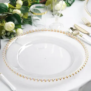 Acrylic Charger Gold Beads