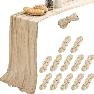 Table Runner - Tan/ Beige - Cheese Cloth 