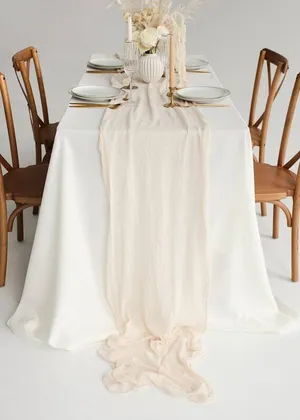 Table Runner - Ivory - Cheese Cloth