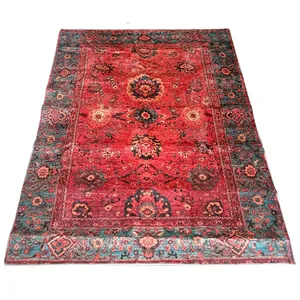 Red Persian Patterned Carpet Rug