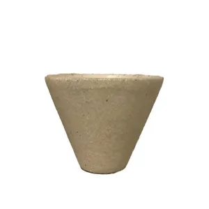 Pottery Vase - (Chinese Hat) - White