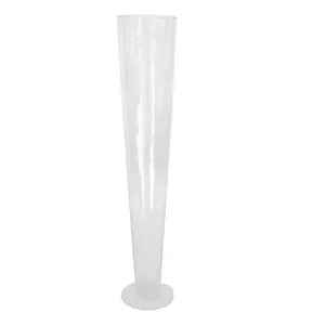 Clear Glass Cone Vase 