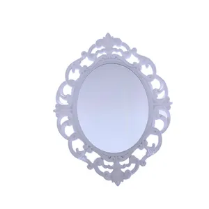 White Oval Decorative Mirror