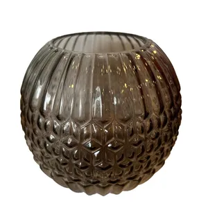 Black Large Embossed Votive