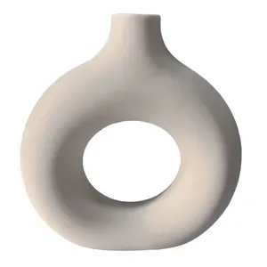 Cream Donut Vase - Medium