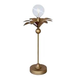 Table Top Gold Palm Leaf Light