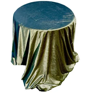 Olive Green Velvet Tablecloth