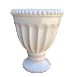 White Glazed Urn