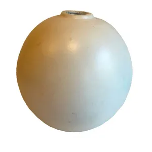 White Rounded Ceramic Vase