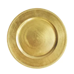 Gold Beaded Melamine Underplates