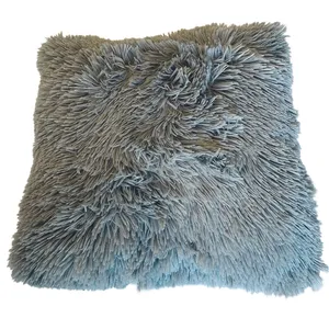 Grey Shaggy Cushion Covers