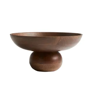 Footed Mango Wood Bowl