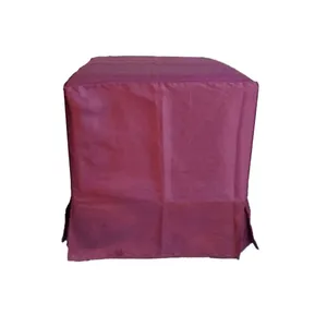 Pink Taffeta Ottoman Covers