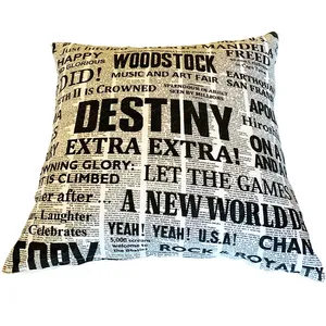 Black & White Newsprint Cushion Covers