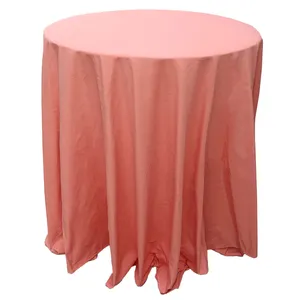 Pastel Orange Linen Tablecloth