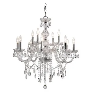 Silver Crystal Chandelier